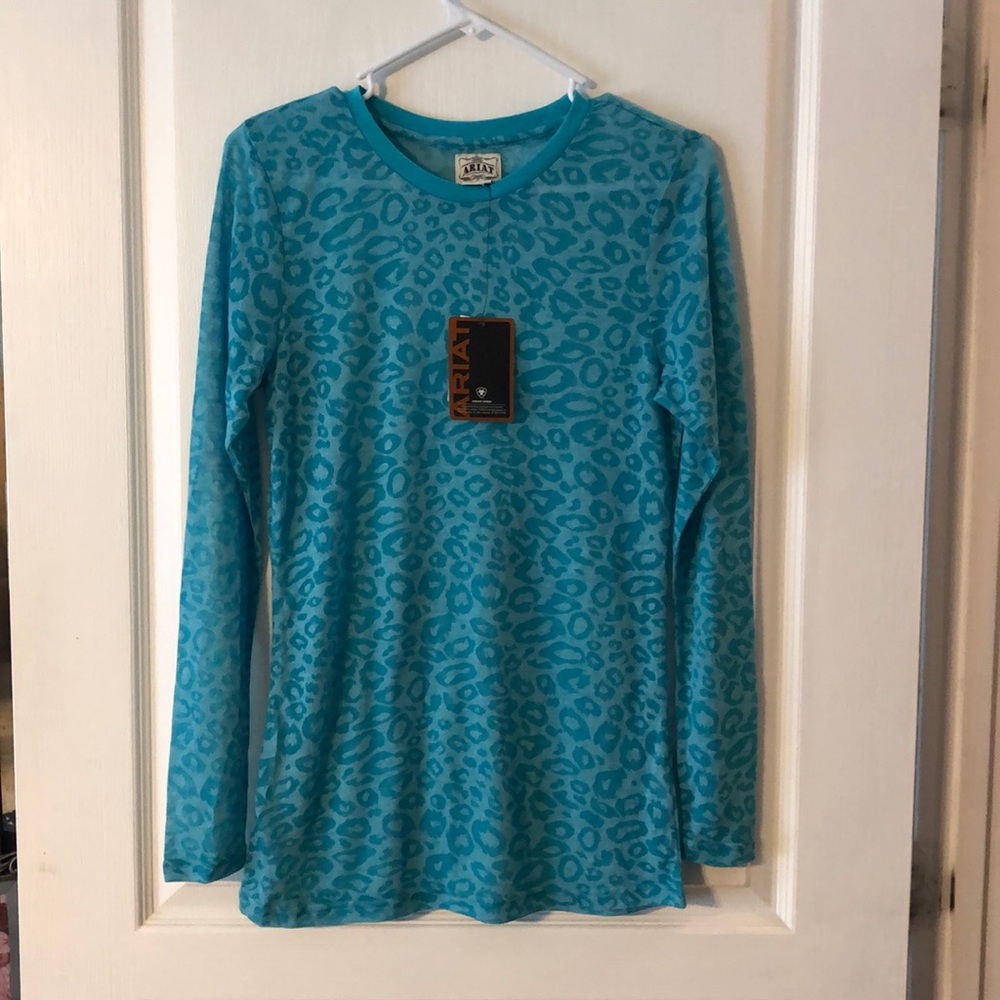 Ariat Cheetah Top Turquoise Twist